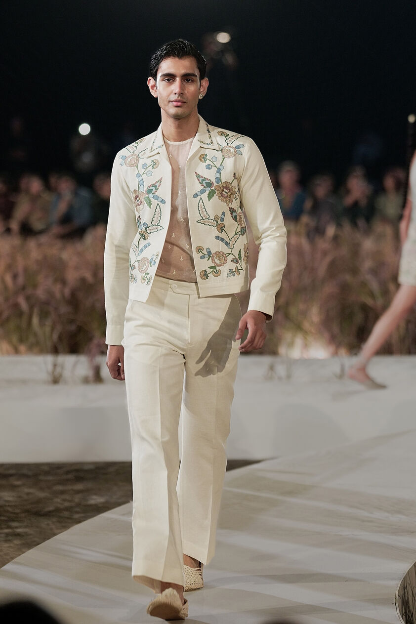 Oren Embroidered Jacket Set - Off White, Off White, image 1